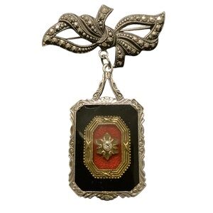 Vintage “1928” Brooch - Victorian Revival/ Art Nouveau Revival  - Origin 80s